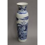 A 19th century Chinese blue and white porcelain vase. 46 cm high.