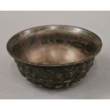 A Chinese bronze bowl. 16 cm diameter.