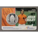 JOHAN CRUIJFF 5 euro silver coin