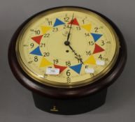 A fusee dial clock. 38 cm diameter.