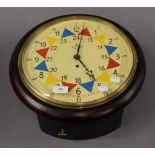 A fusee dial clock. 38 cm diameter.