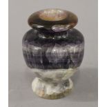 A fluorite vase. 13 cm high.