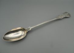 An Elkington plated basting spoon. 34 cm long.