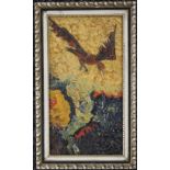 A small 1960's Abstract painting, Bird in Flight, framed, the reverse inscribed 'Bird Anthony Dunn'.