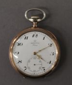 A Zenith silver cased pocket watch. 5 cm diameter.