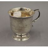 A silver Christening mug. 7.5 cm high. 3.1 troy ounces.