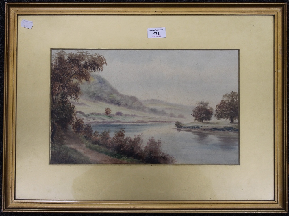 A pair of Victorian watercolours, Riverscenes, signed J W STEDMAN, each framed and glazed. 39. - Image 2 of 4