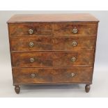 A 19th century mahogany chest of drawers. 108 cm wide.