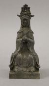 A bronze model of buddha. 23 cm high.