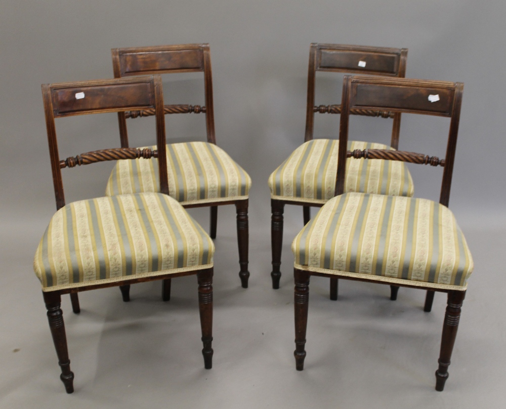 A set of four 19th century mahogany dining chairs. 48 cm wide. - Image 4 of 8