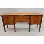 A modern 19th century style mahogany sideboard. 198 cm wide.