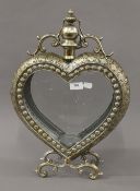 A heart shaped lantern. 52 cm high.