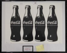 Death NYC, Coca-Cola, print, signed, framed and glazed. 44.5 x 32 cm.