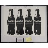 Death NYC, Coca-Cola, print, signed, framed and glazed. 44.5 x 32 cm.