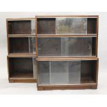 A pair of Minty mahogany bookcases. Each 89 cm wide.