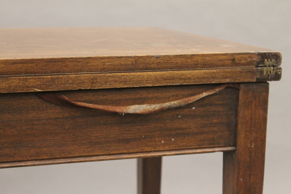 A 19th century mahogany fold over tea table. 91 cm wide. - Image 10 of 10