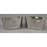 A pair of small Lily Bollinger wine coolers. 29.5 cm wide.