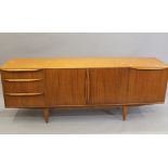 A mid-20th century sideboard. 201 cm long.