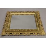 A late 19th century gilt framed mirror. 77 x 90 cm.