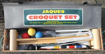 A boxed Jaques croquet set