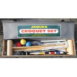 A boxed Jaques croquet set