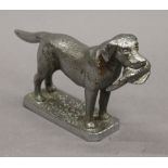 A car mascot formed as a retriever. 10 cm high.