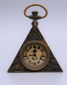 A Masonic pocket watch. 6.5 cm high.