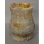 A Chinese grey jade vase. 17 cm high.