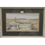 JASON PARTNER (1922-2005) British, Cley Norfolk, watercolour, signed, framed and glazed. 42.5 x 23.