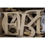 A large quantity of MDF alphabet letters. Each approximately 20 cm high.