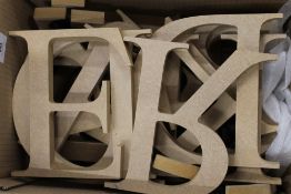 A large quantity of MDF alphabet letters. Each approximately 20 cm high.