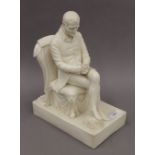 A Samuel Alcock & Co Parian model of The Duke of Wellington. 27 cm high.