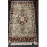 A Persian silk prayer rug. 140 x 79 cm.