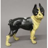 A cast iron model of a pug dog. 25 cm high.