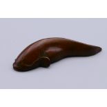 A bronze model of a catfish. 5.5 cm long.