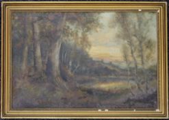 A 19th century Woodland Scene, oil on canvas, framed. 60 x 40 cm.