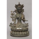 A large bronze figure of Buddha. 39 cm high.