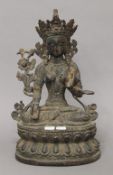 A large bronze figure of Buddha. 39 cm high.