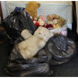 A large collection of vintage and other teddy bears