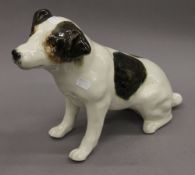 A Winstanley pottery model of a Jack Russell terrier. 27 cm high.