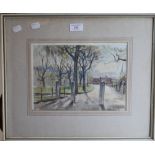 PETER WOOLBOURN, Hilly Fields SW4 in Spring, pastel, framed and glazed. 27.5 x 19.5 cm.