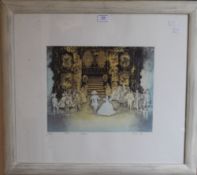 A limited edition lithograph, Bravo, numbered 2/50, framed and glazed. 65 x 58.5 cm overall.