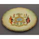 A Victorian Boar War Commemorative plate. 24 cm diameter.