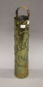 A Trench Art shell. 35 cm high.