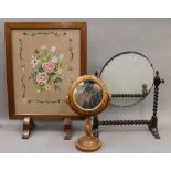 An early 20th century barley twist mirror,