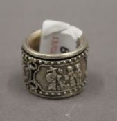 A Chinese archer's ring. 2 cm high.