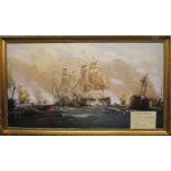 After WILLIAM H BISHOP, limited edition canvas print, Battle of Trafalgar,