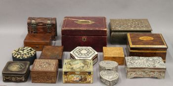 A collection of various Victorian and later boxes, etc.