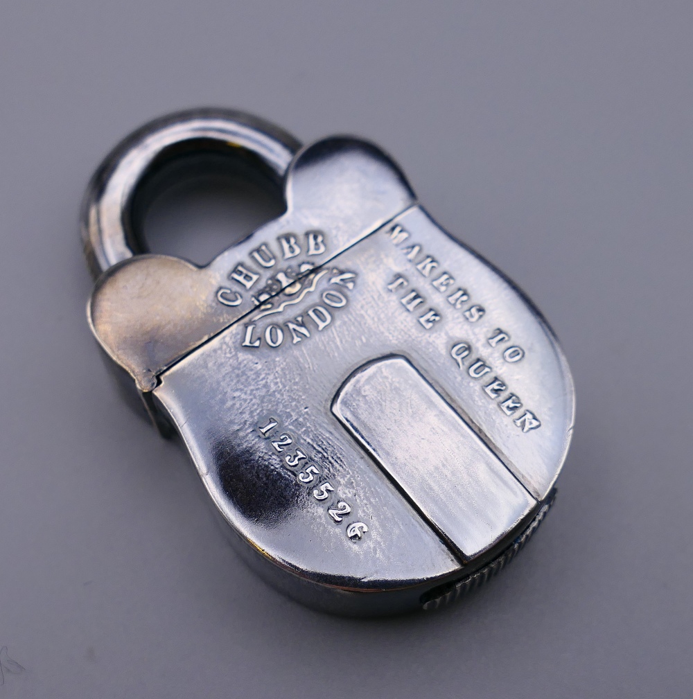 A padlock form vesta. 5.5 cm high.