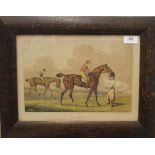 HENRY ALKEN, coloured Racing engraving from Newmarket Heath, framed and glazed. 34 x 24.5 cm.